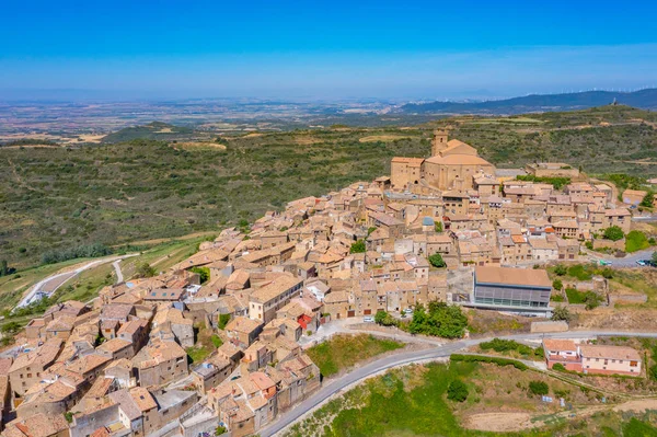 Vue Panoramique Village Espagnol Sommet Une Colline Ujue — Photo