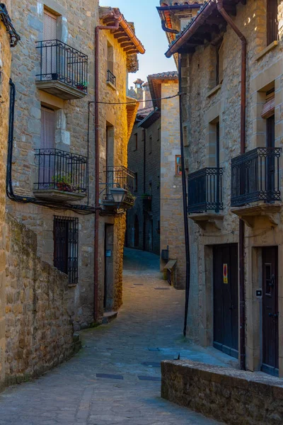 Rua Medieval Aldeia Espanhola Sos Del Rey Catolico — Fotografia de Stock