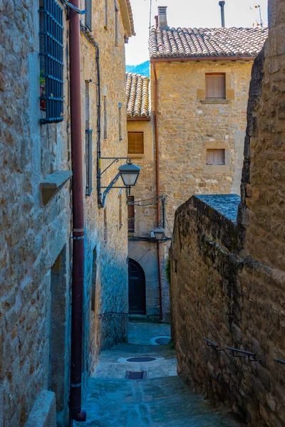Mittelalterliche Straße Spanischen Dorf Sos Del Rey Catolico — Stockfoto