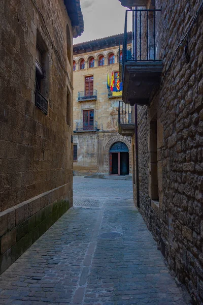 Calle Medieval Pueblo Español Sos Del Rey Catolico —  Fotos de Stock