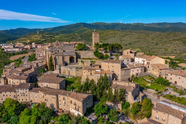 stock image Panorama view of Spanish village Sos del Rey Catolico.