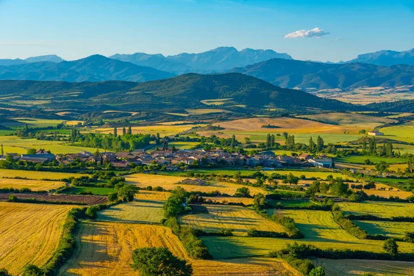 stock image Panorama view of Spanish village Bailo.