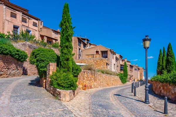 西班牙Alquezar村的中世纪街道 — 图库照片