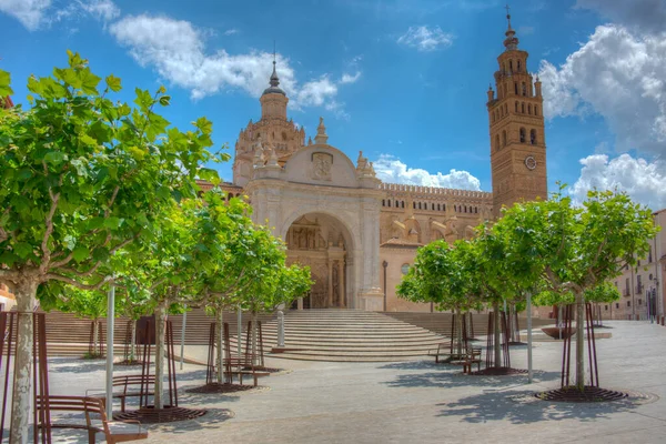 Собор Санта Мария Уэрта Испанском Городе Тарасона — стоковое фото