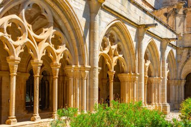 İspanya 'daki Santa Maria de Poblet Manastırı' nda manastır.