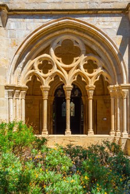 İspanya 'daki Santa Maria de Poblet Manastırı' nda manastır.