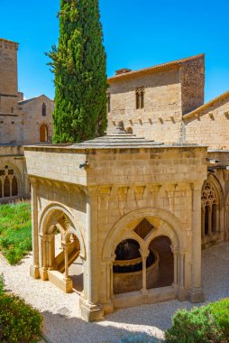 İspanya 'daki Santa Maria de Poblet Manastırı' nda manastır.