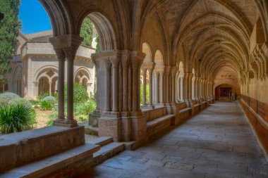 İspanya 'daki Santa Maria de Poblet Manastırı' nda manastır.