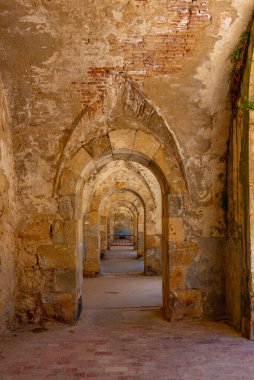 İspanyol şehir figürlerindeki Castell de Sant Ferran 'da kasa dairesi..