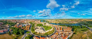 İspanyol şehri Zamora 'nın Panorama manzarası.