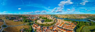 İspanyol şehri Zamora 'nın Panorama manzarası.