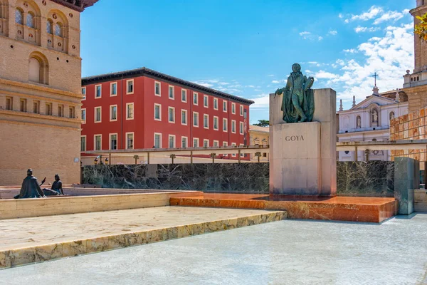 Статуя Франсіско Гойї Сарагосі Іспанія — стокове фото