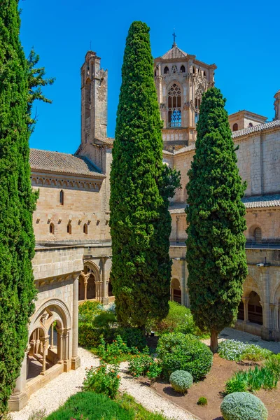 Cloître Monastère Santa Maria Poblet Espagne — Photo