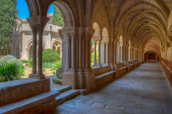 Kreuzgang Kloster Santa Maria Poblet Spanien — Stockfoto