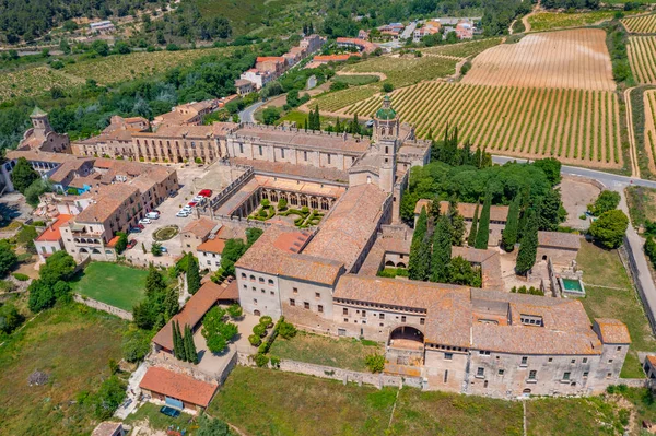 Luchtfoto Van Het Klooster Van Santes Creus Spanje — Stockfoto