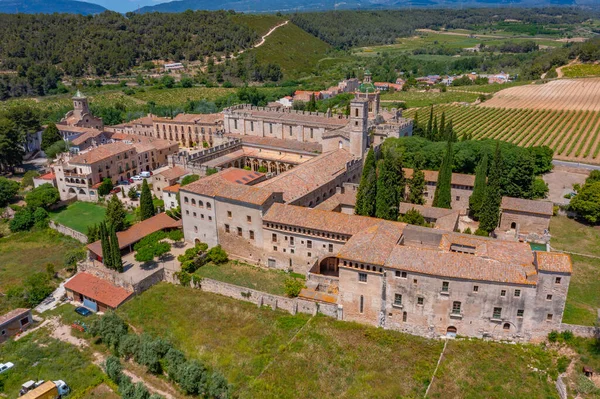 Luchtfoto Van Het Klooster Van Santes Creus Spanje — Stockfoto