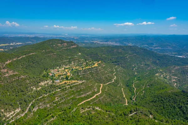 Vista Panorámica Del Paisaje Que Rodea Parque Natural Montserrat — Foto de Stock