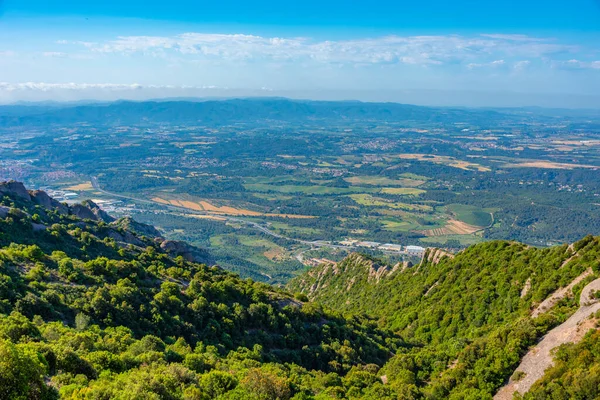 Vista Panoramica Del Paesaggio Circostante Parco Naturale Montserrat — Foto Stock