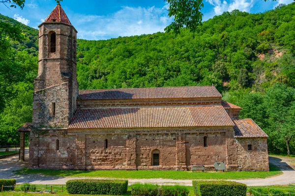 Kościół Sant Joan Les Fonts Hiszpanii — Zdjęcie stockowe