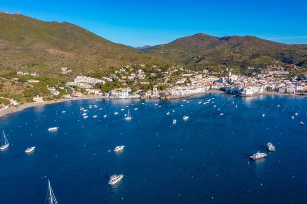 stock image Panorama view of Spanish village Cadaques.