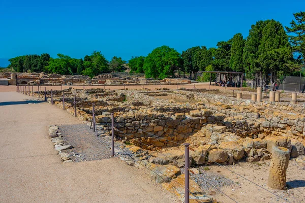 Rzymskie Ruiny Starożytnych Miejsc Empuries Katalonii Hiszpania — Zdjęcie stockowe