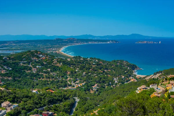 Blick Von Der Burg Begur Auf Die Katalanische Küste — Stockfoto