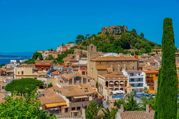 stock image Aerial view of Spanish town Begur.