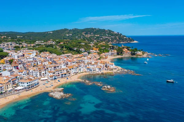 Stock image Panorama view of Spanish village Palafrugell.