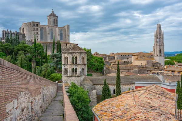 Panoramisch Uitzicht Spaanse Stad Girona — Stockfoto