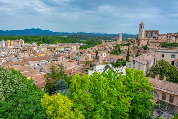 Vista Panorámica Ciudad Española Girona — Foto de Stock