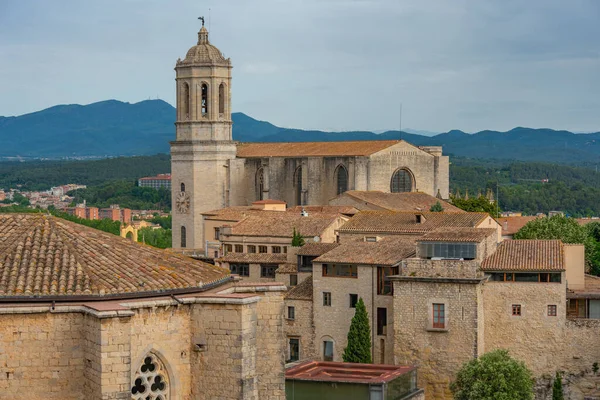 Panorama View Cathedral Spanish Town Girona — Stock Photo, Image