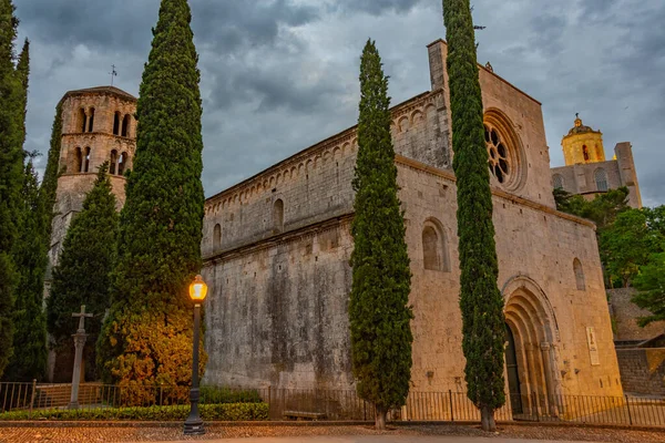 stock image Sant Pere de Galligants monastery in Spanish town Girona.