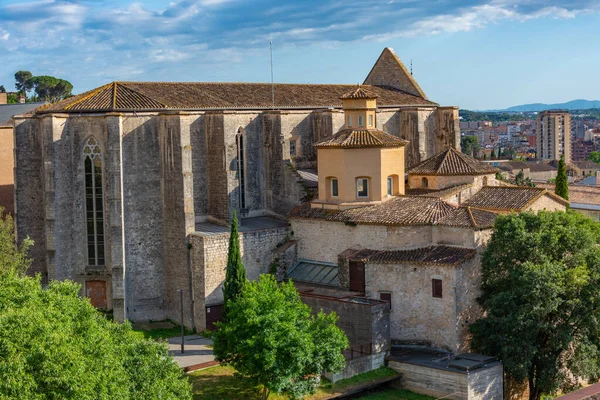 Spanyol Kenti Girona Daki Sant Domenec Kilisesi Manzarası — Stok fotoğraf