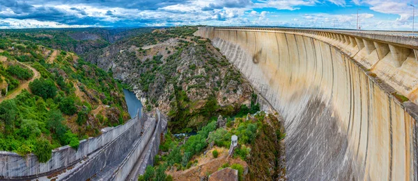 stock image View of Almendra dam in Spain.