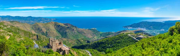 Panorama Utsikt Över Klostret Sant Pere Rodes Spanien — Stockfoto