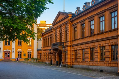 Finlandiya 'nın Turku kentindeki Brinkkala Köşkü' nün gün batımı görünümü.