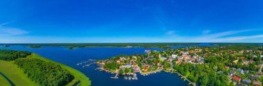 Finlandiya 'nın Ekenas kentinin Panorama manzarası.