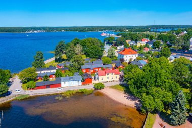 Finlandiya 'nın Ekenas kentinin Panorama manzarası.