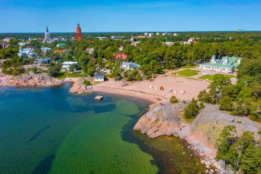 Finlandiya 'nın Hanko kentinin Panorama manzarası.