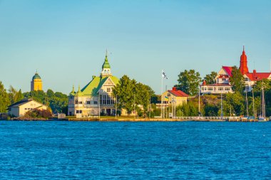 Finlandiya 'nın Helsinki Körfezi' ndeki Valkosaari adasının manzarası..