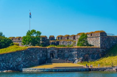 Finlandiya 'daki Suomenlinna kalesinin manzarası.