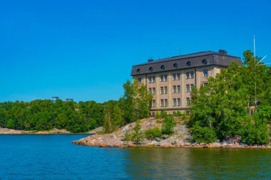 Finlandiya 'da suomenlinna takımadalarının görünüşü..