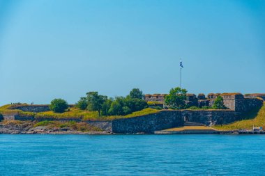 Finlandiya 'daki Suomenlinna kalesinin manzarası.