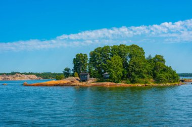 Finlandiya 'da suomenlinna takımadalarının görünüşü..