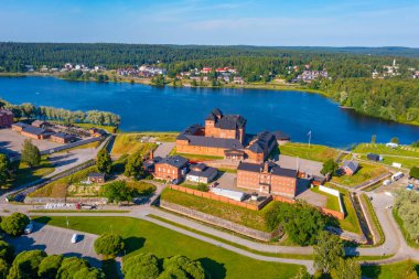 Finlandiya 'nın Hameenlinna kentindeki Hame kalesinin manzarası