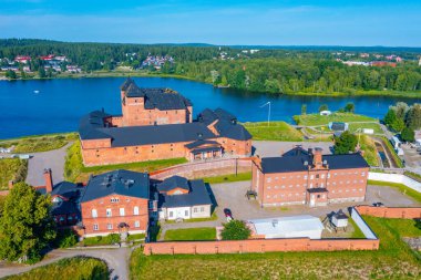 Finlandiya 'nın Hameenlinna kentindeki Hame kalesinin manzarası