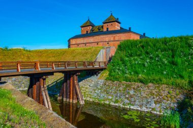 Finlandiya 'nın Hameenlinna kentindeki Hame kalesinin manzarası