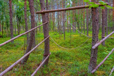 Finlandiya 'daki Kierikki Taş Devri Merkezi' nde av tuzakları.