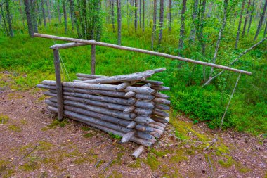 Finlandiya 'daki Kierikki Taş Devri Merkezi' nde av tuzakları.