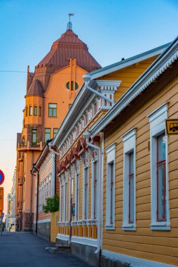 Finlandiya, Vaasa 'da renkli konutlar.